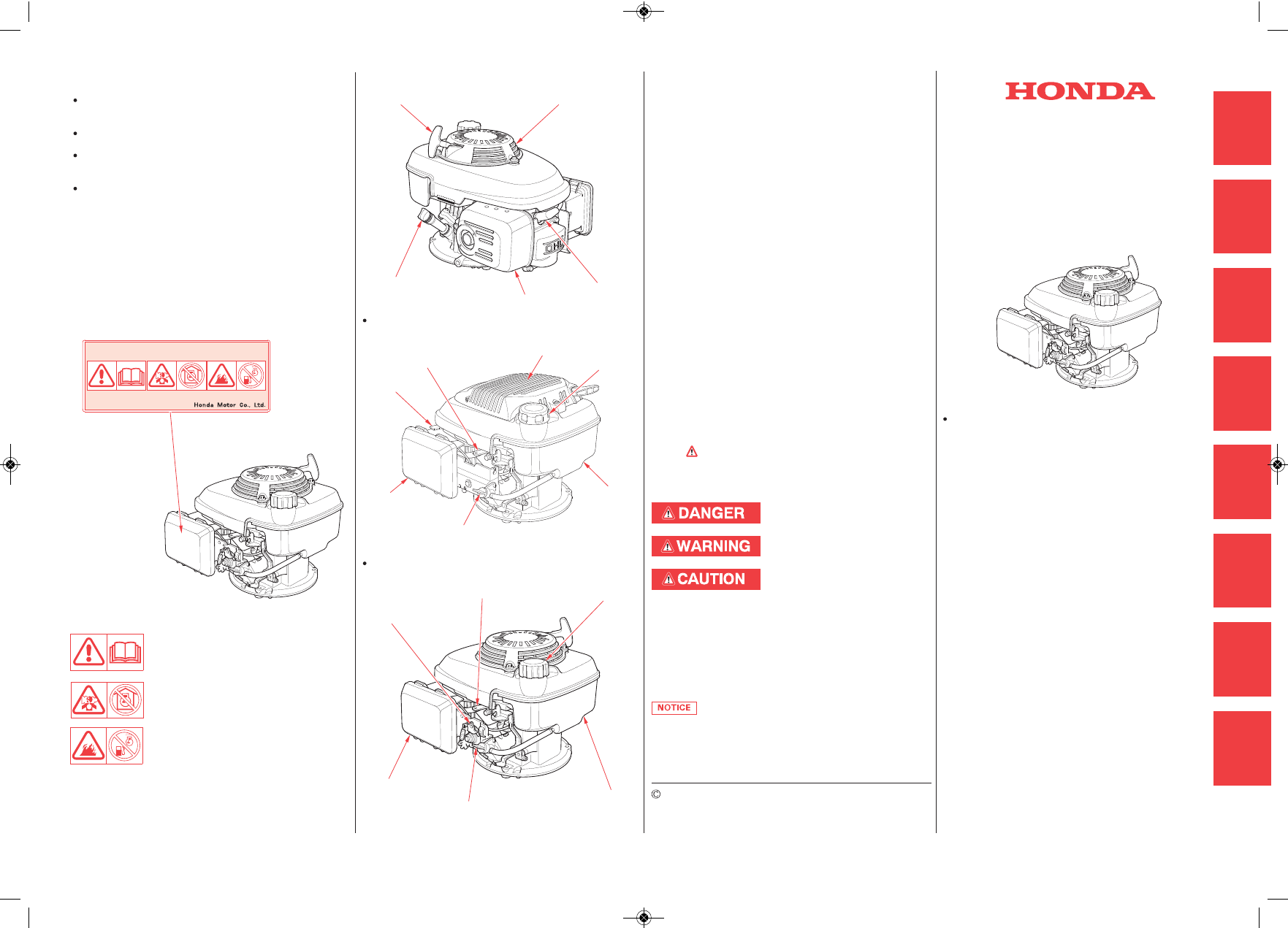 Mobiliseren Raap personeel Handleiding Honda Honda Engines GCV160 (pagina 1 van 56) (Nederlands,  Duits, Engels, Frans, Italiaans, Spaans)