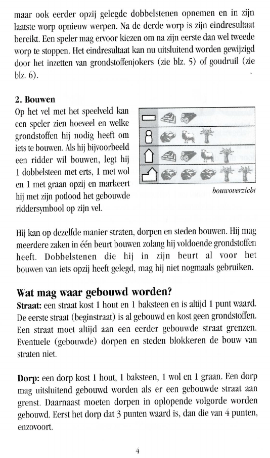 leeuwerik Genre Beyond Handleiding 999 games Kolonisten van Catan Het dobbelspel (pagina 4 van 8)  (Nederlands)