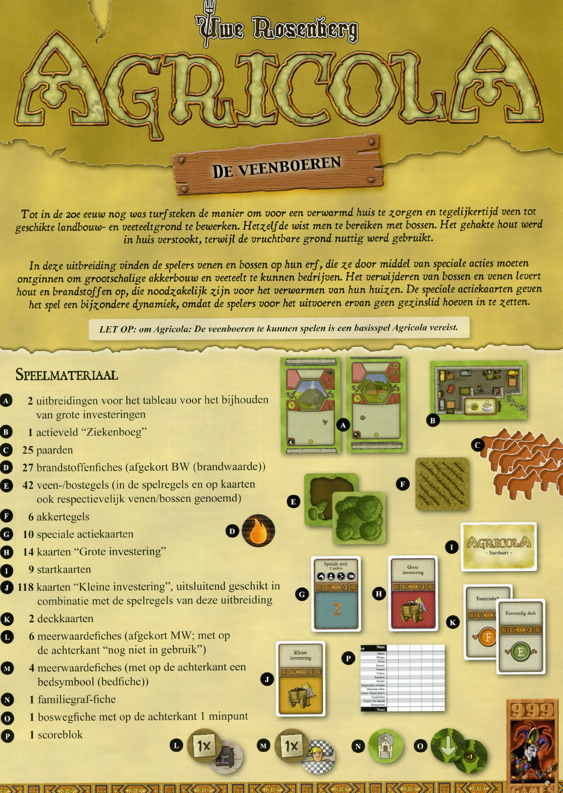 Brawl Voornaamwoord vragen Handleiding 999 games Agricola De Veenboeren (pagina 1 van 8) (Nederlands)