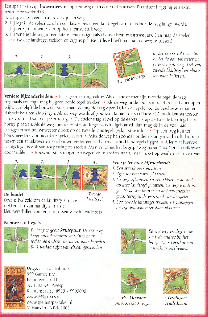 beweging kassa Geleidbaarheid Handleiding 999 games Carcassonne - Kooplieden en Bouwmeesters (pagina 1  van 2) (Nederlands)