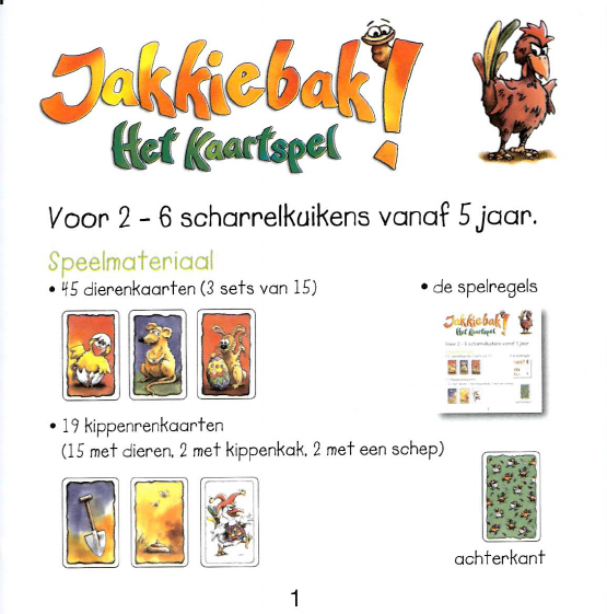 dans Uitroepteken Lionel Green Street Handleiding 999 games Jakkiebak Het Kaartspel (pagina 1 van 8) (Nederlands)
