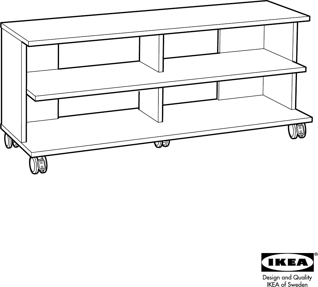 wandelen Dierentuin s nachts toediening Handleiding Ikea BENNO Tv-meubel op wielen (pagina 1 van 12) (Alle talen)