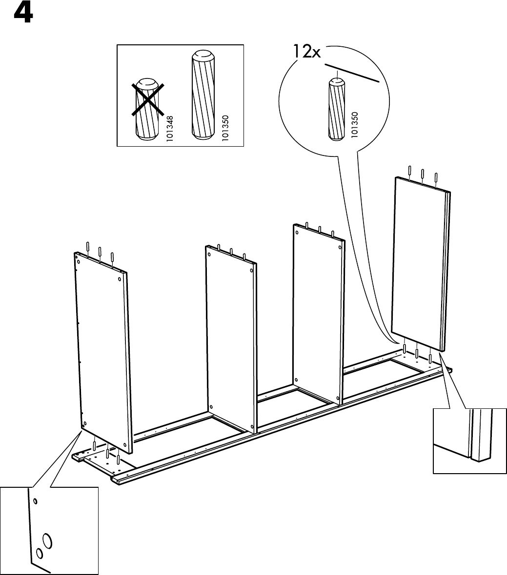 Handleiding Ikea LIATORP Vitrinekast (pagina 8 van 24) (Alle talen)