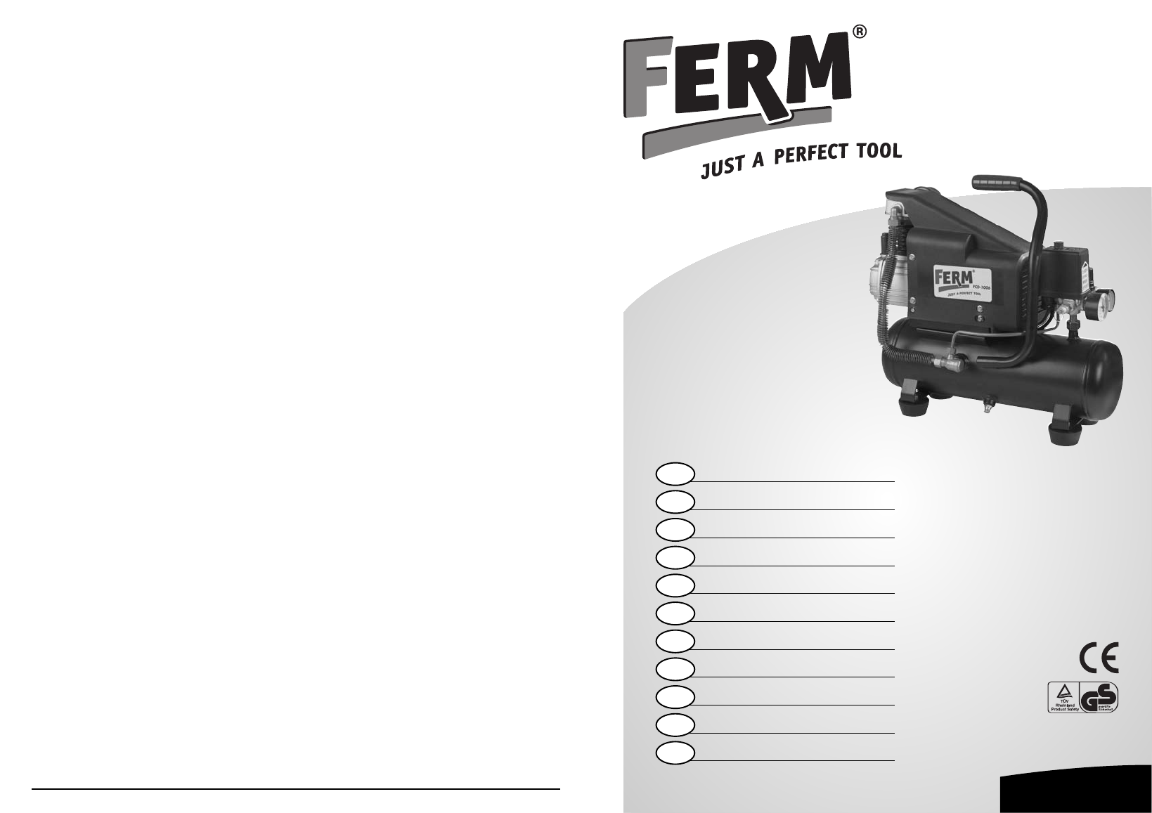 Image of Ferm CRM1028 FCO-1006 air compressor