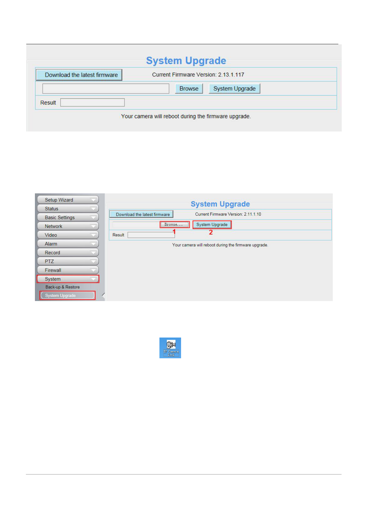 how to install firmware updates foscam