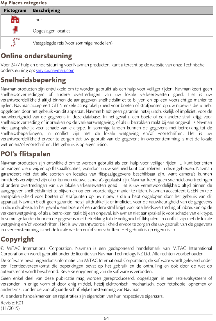 Neuropathie Carrière Speels Handleiding Navman 5000 (pagina 76 van 76) (Nederlands)
