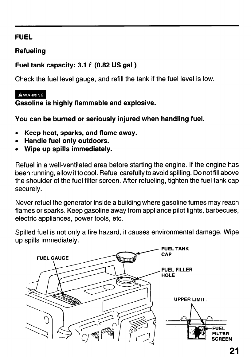 Handleiding Honda Ex1000 Pagina 22 Van 53 English