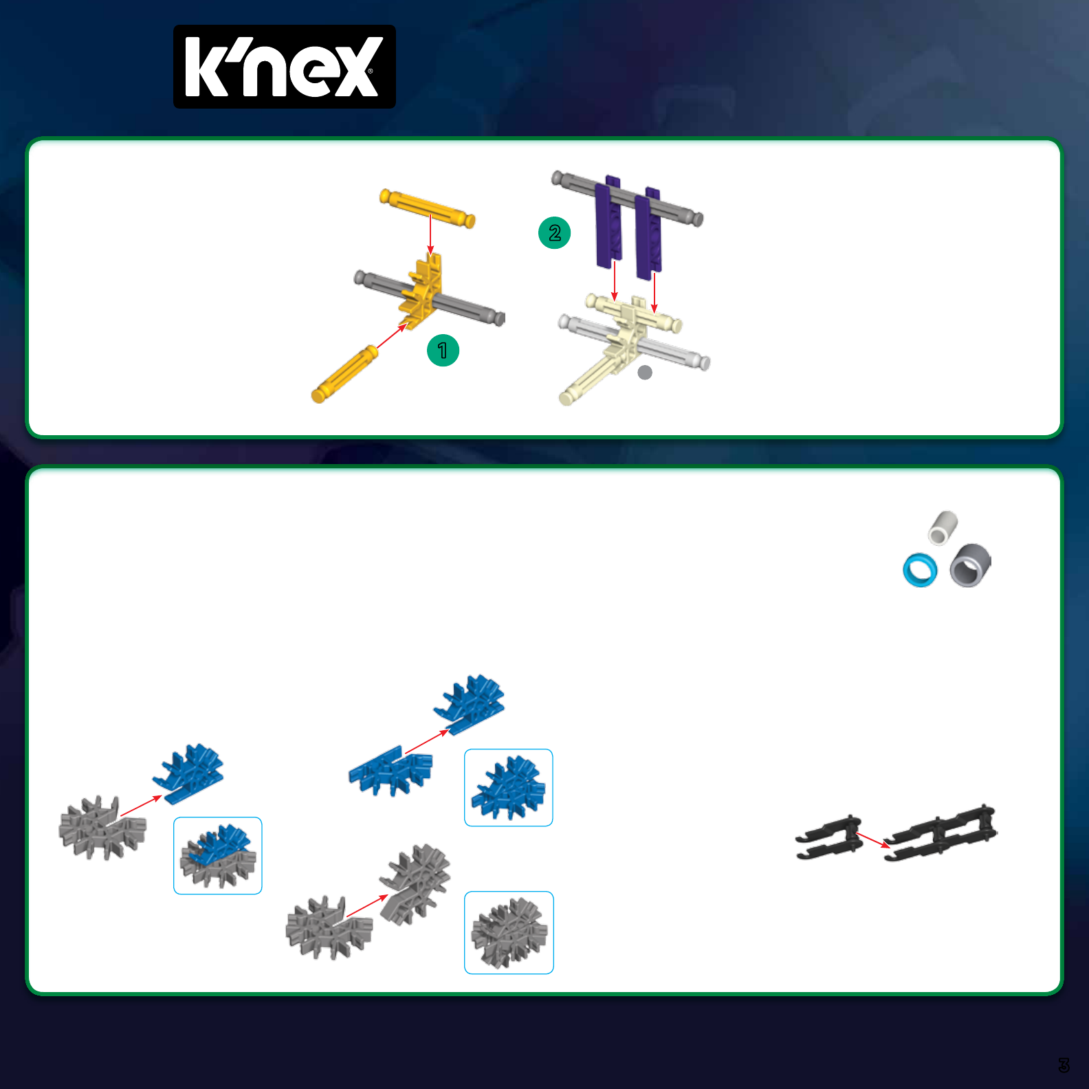 Handleiding Knex 51056 Cobweb Curse Roller Coaster pagina 3 van