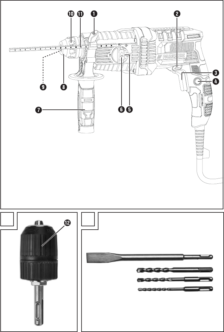 Parkside hammer drill pbh 800 outlet a1