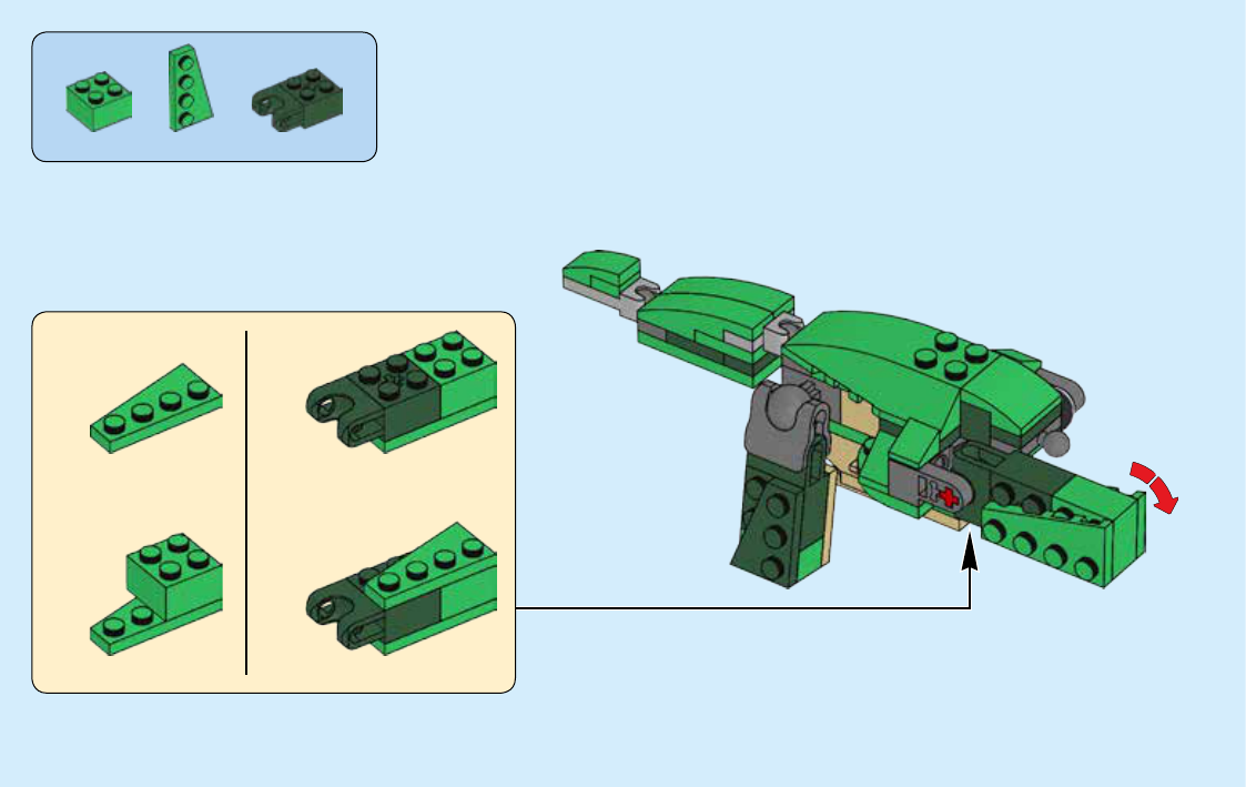 Лего схема сборки динозавра