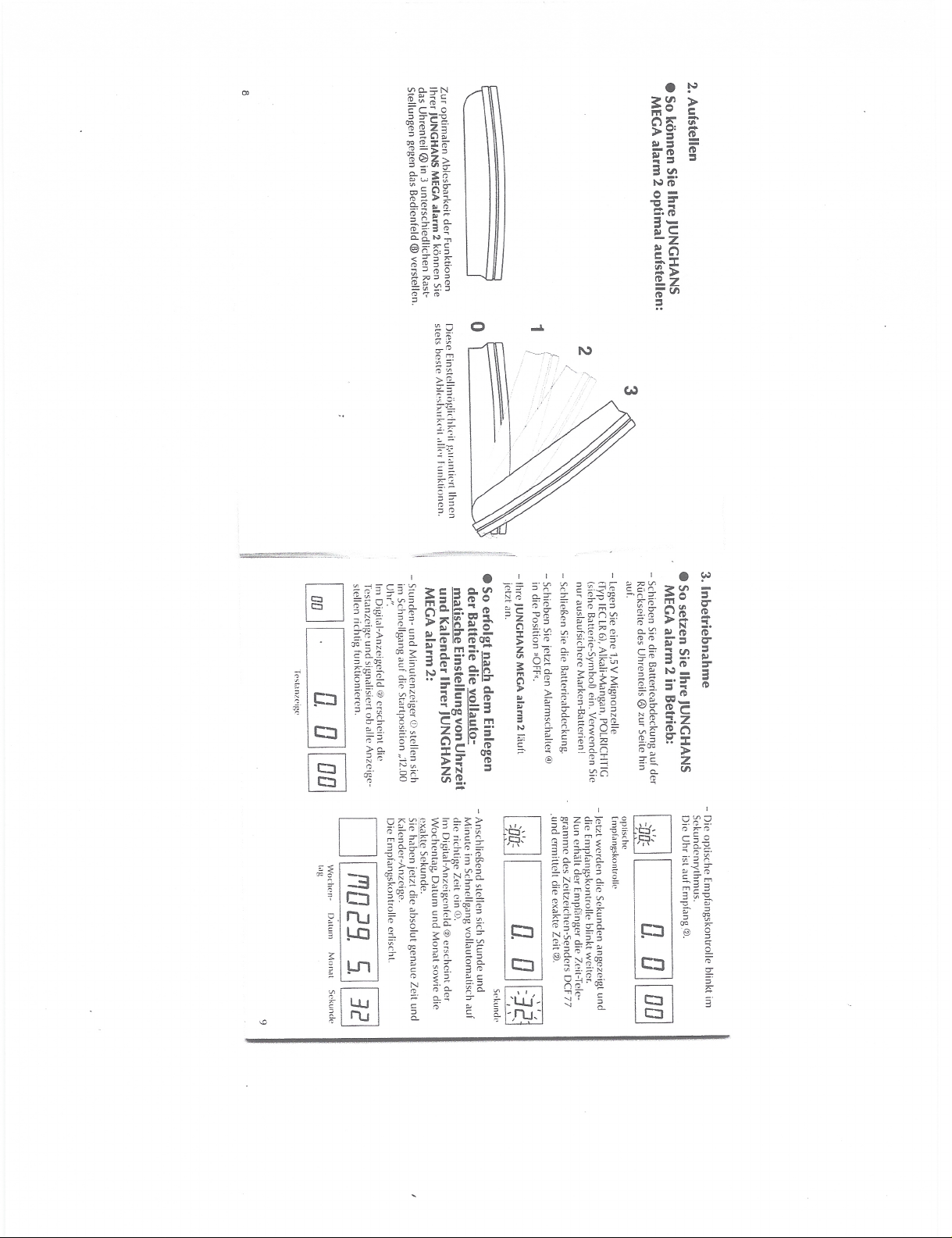 Handleiding Junghans Mega alarm 2 pagina 6 van 12 Duits Engels