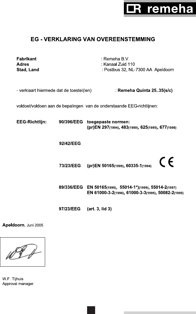 Handleiding Remeha Quinta 28c Pagina 34 Van 36 Nederlands