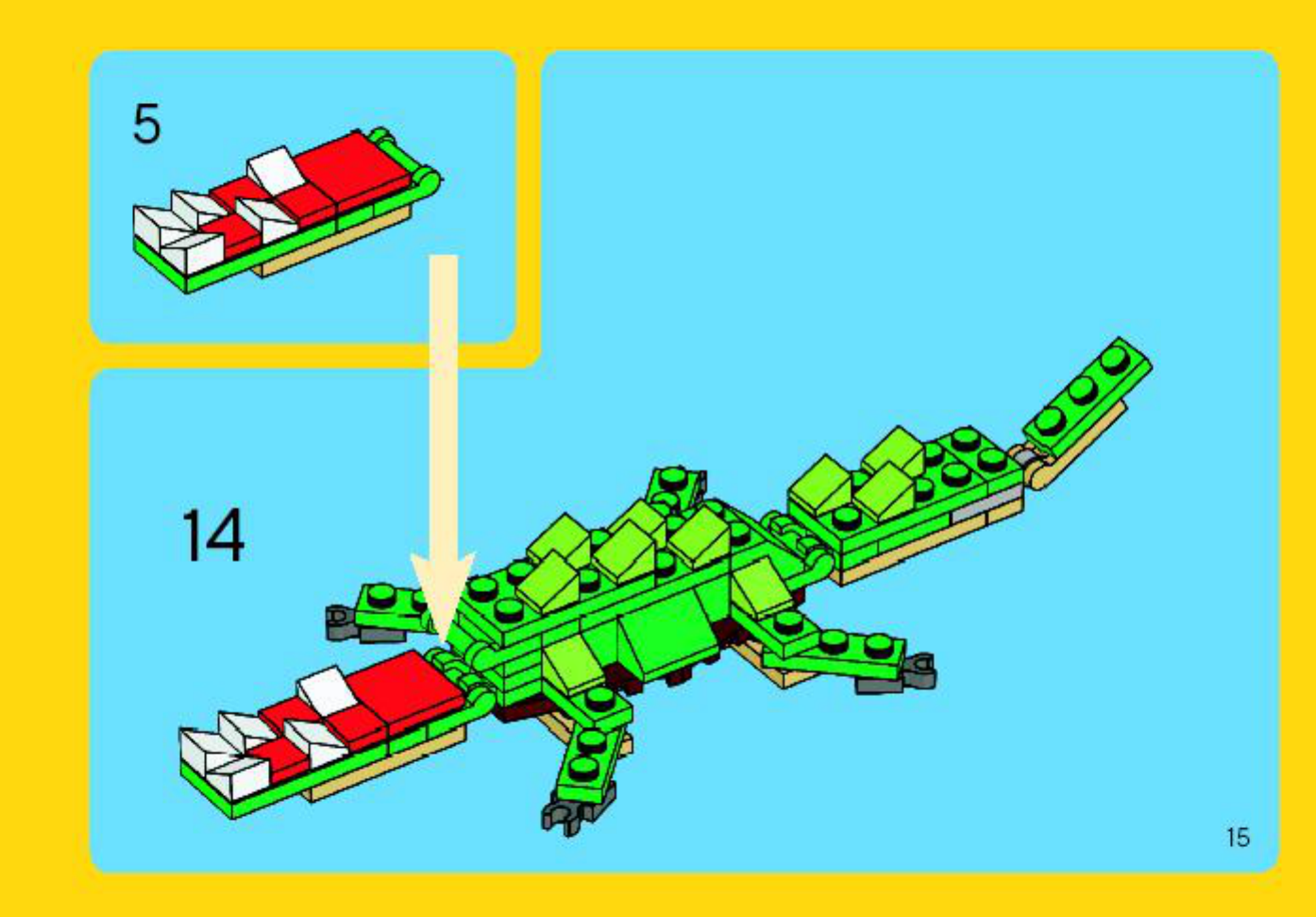 Крокодил схема лего