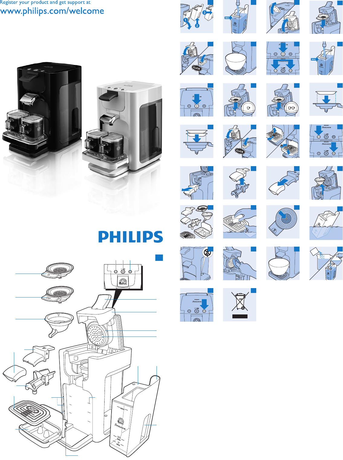 lancering onderwerpen Kinderpaleis Handleiding Philips Senseo HD 7860 (pagina 1 van 9) (Engels)