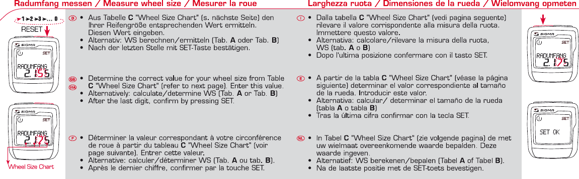 Sigma 1606l wheel size clearance chart