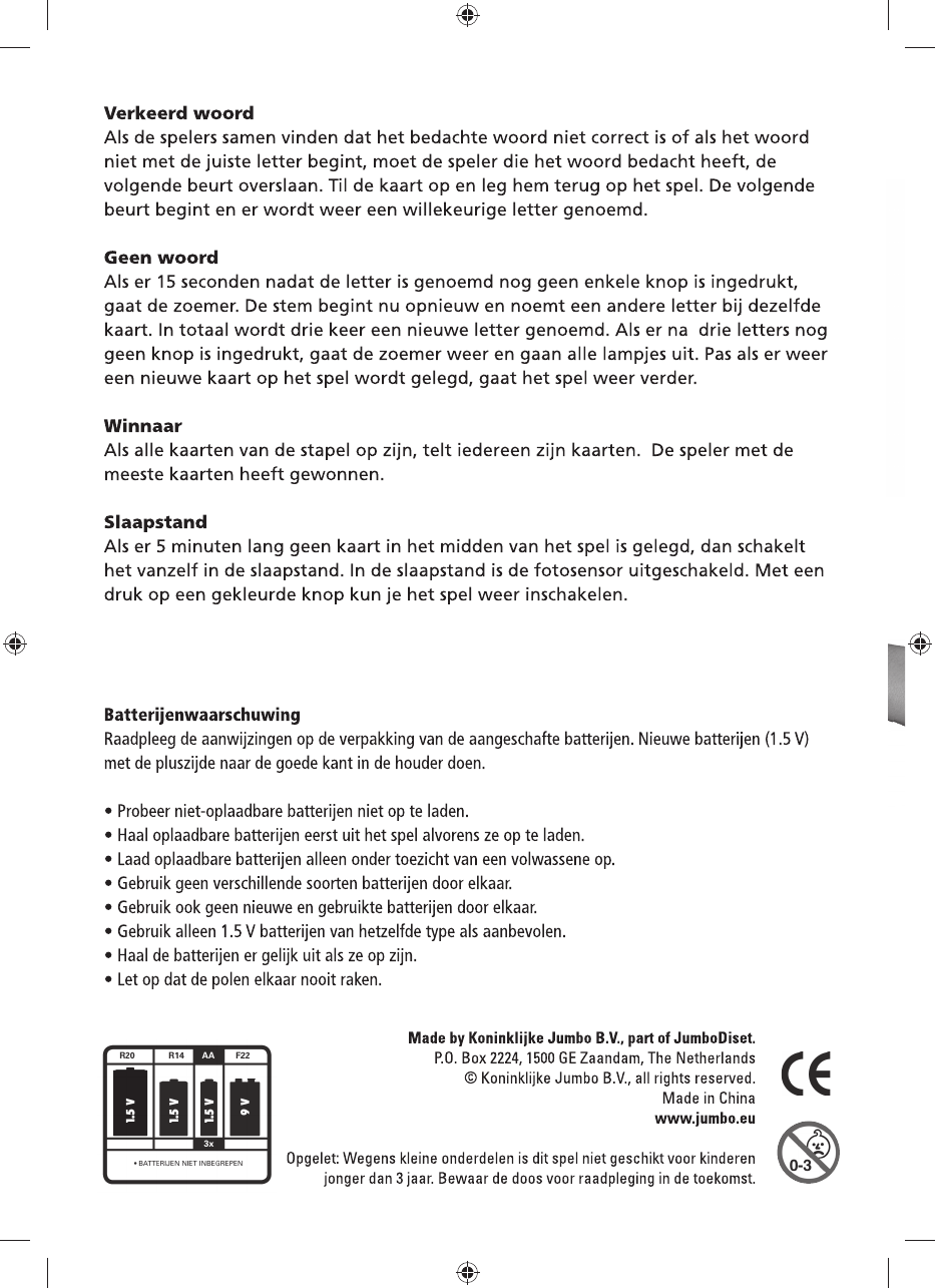 weduwe kromme Voetzool Handleiding Jumbo Pim Pam Pet Electronisch Speed and Sound (pagina 3 van 4)  (Nederlands)