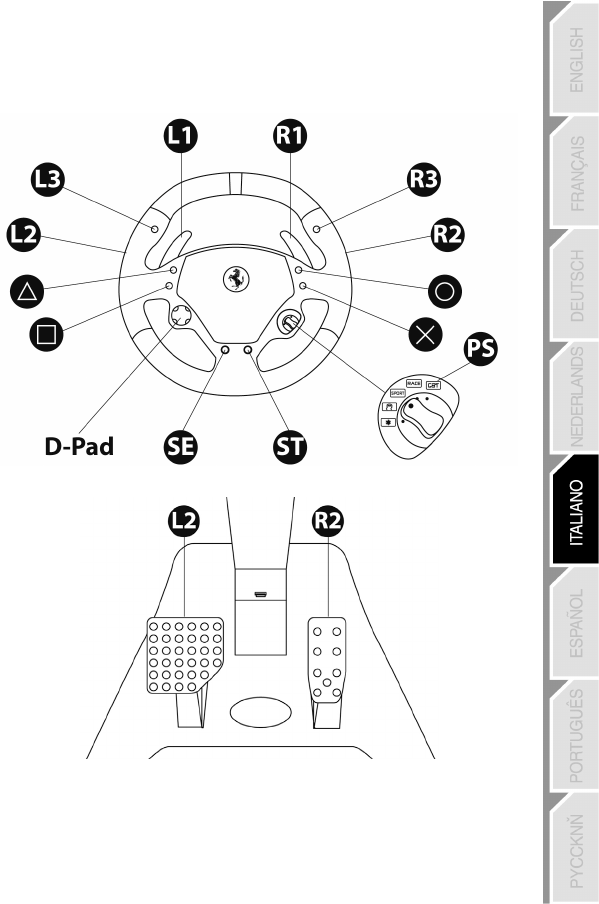 Handleiding Thrustmaster Ferrari Wireless GT Cockpit 430 - Playstation  (pagina 88 van 182) (Nederlands, Duits, Engels, Frans, Italiaans,  Portugees, Spaans)