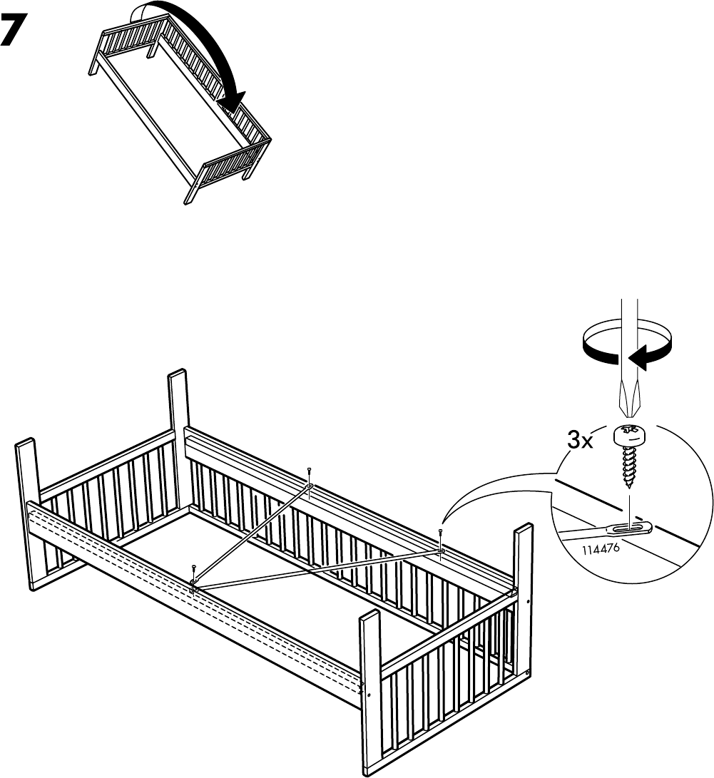 детская кровать икеа схема сборки