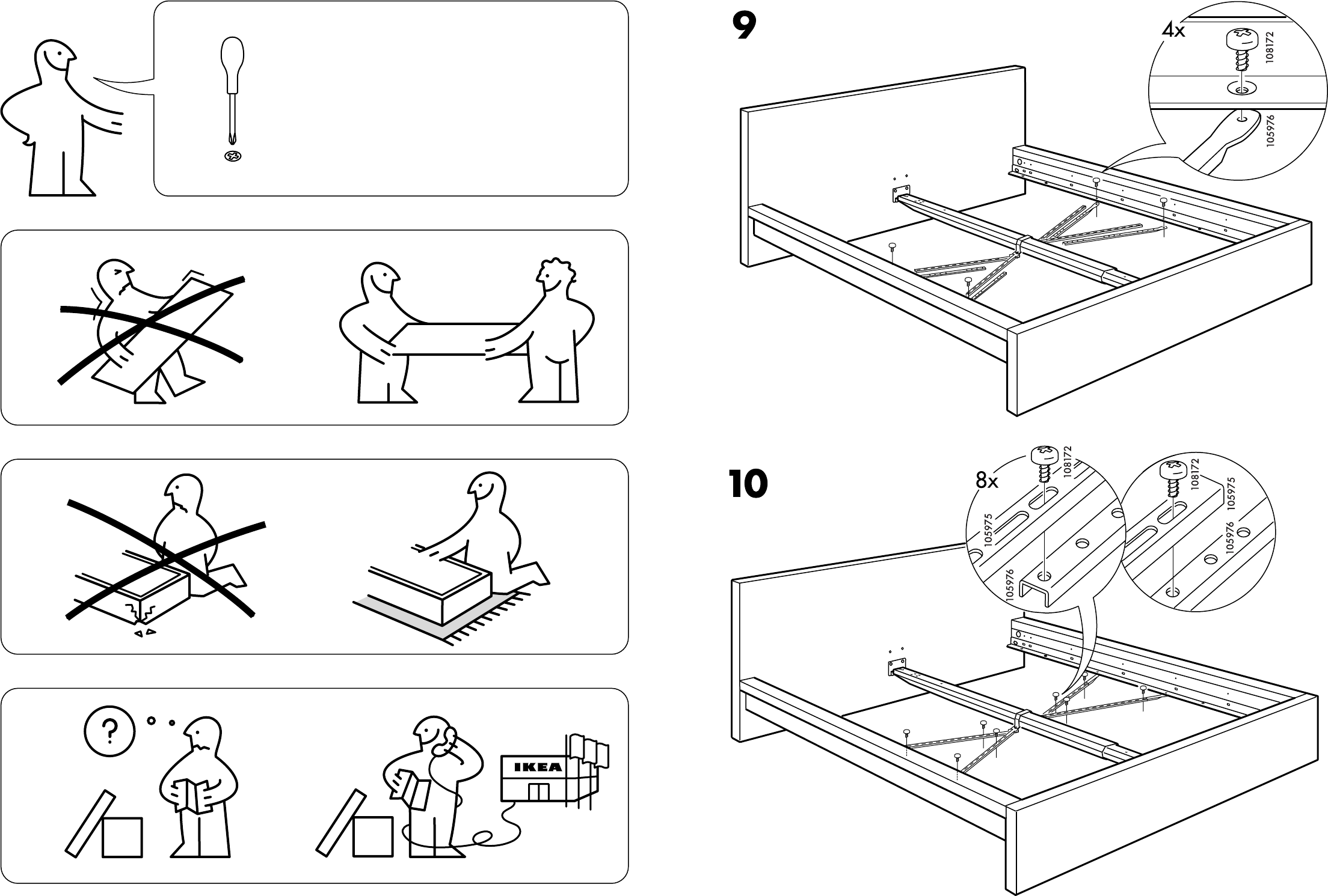 мальм кровать с подъемным механизмом инструкция