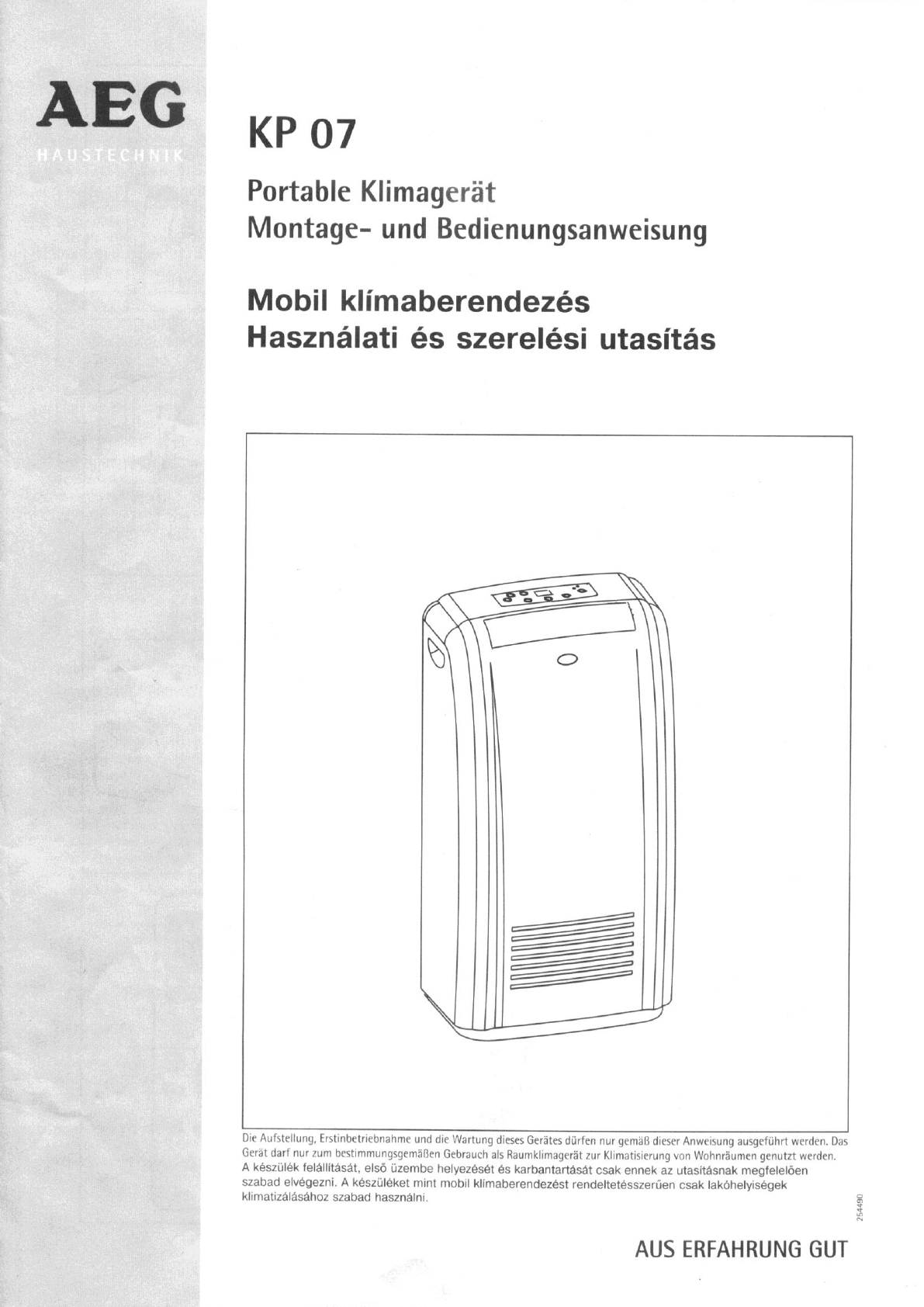 handleiding-aeg-kp07-pagina-1-van-17-deutsch