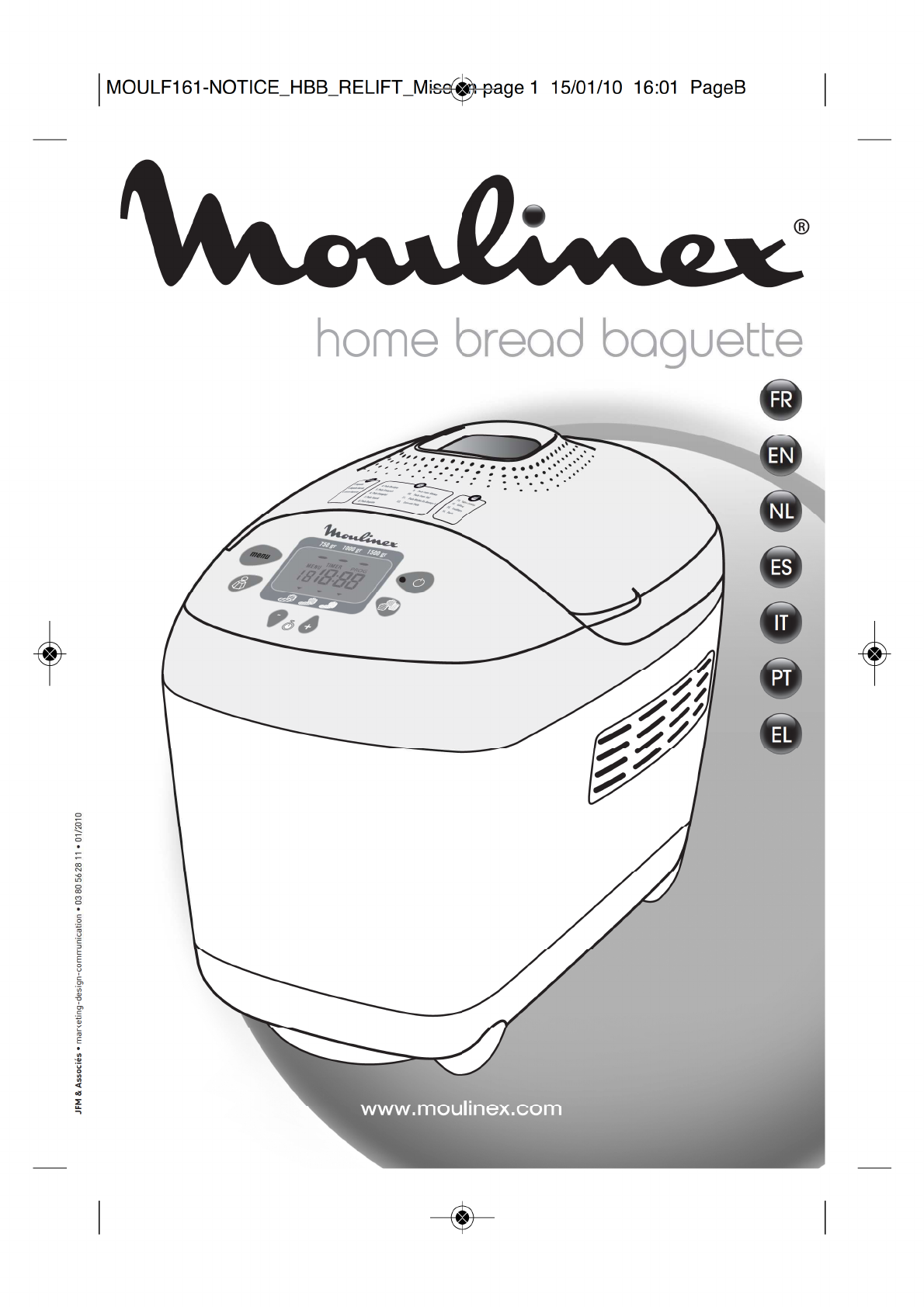 rundvlees coupon Strak Handleiding Moulinex OW5023 - HOME BREAD XXL - HOME BREAD BAGUETTE (pagina  1 van 19) (English)