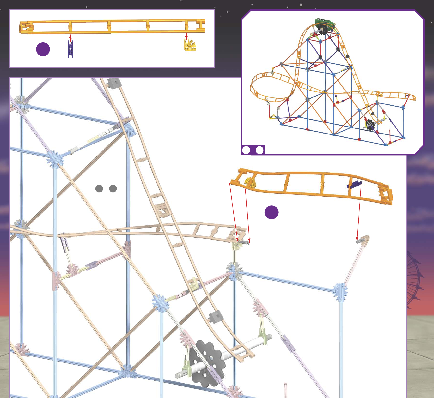 knex corkscrew coaster