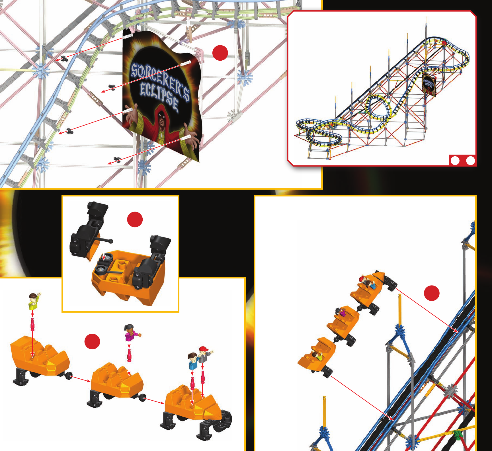 Handleiding Knex Sorcerers Eclipse Roller Coaster pagina 60 van