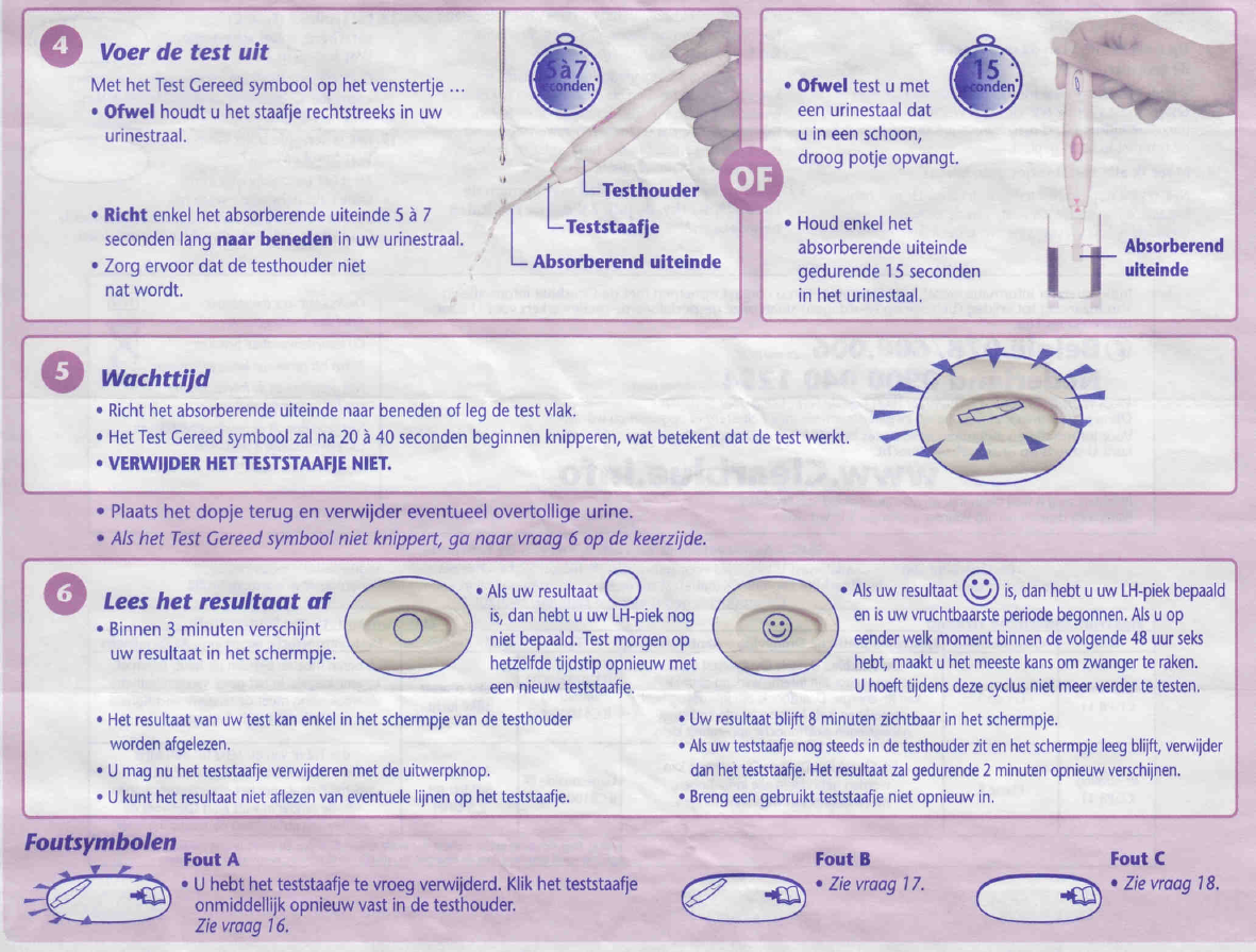 Handleiding Clearblue Digitale Ovulatietest Pagina 1 Van 5 Nederlands