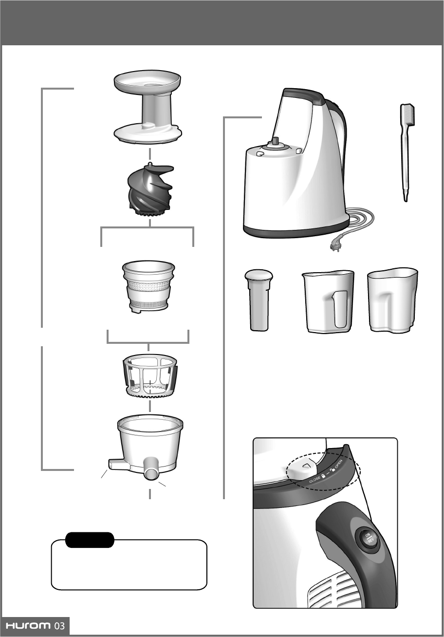 Hurom slowjuicer gebruiksaanwijzing