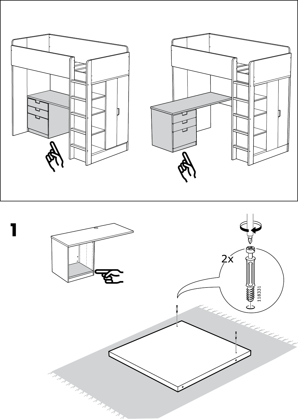 solo onderwerpen zijde Handleiding Ikea STUVA hoogslaper (pagina 4 van 20) (Alle talen)