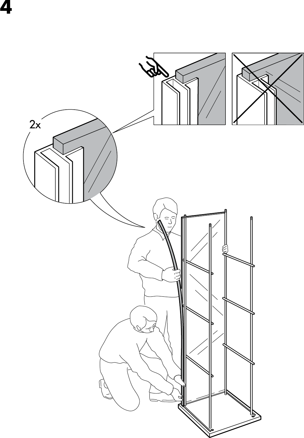 Handleiding Ikea DETOLF Vitrinekast (pagina 7 van 24) (Alle talen)