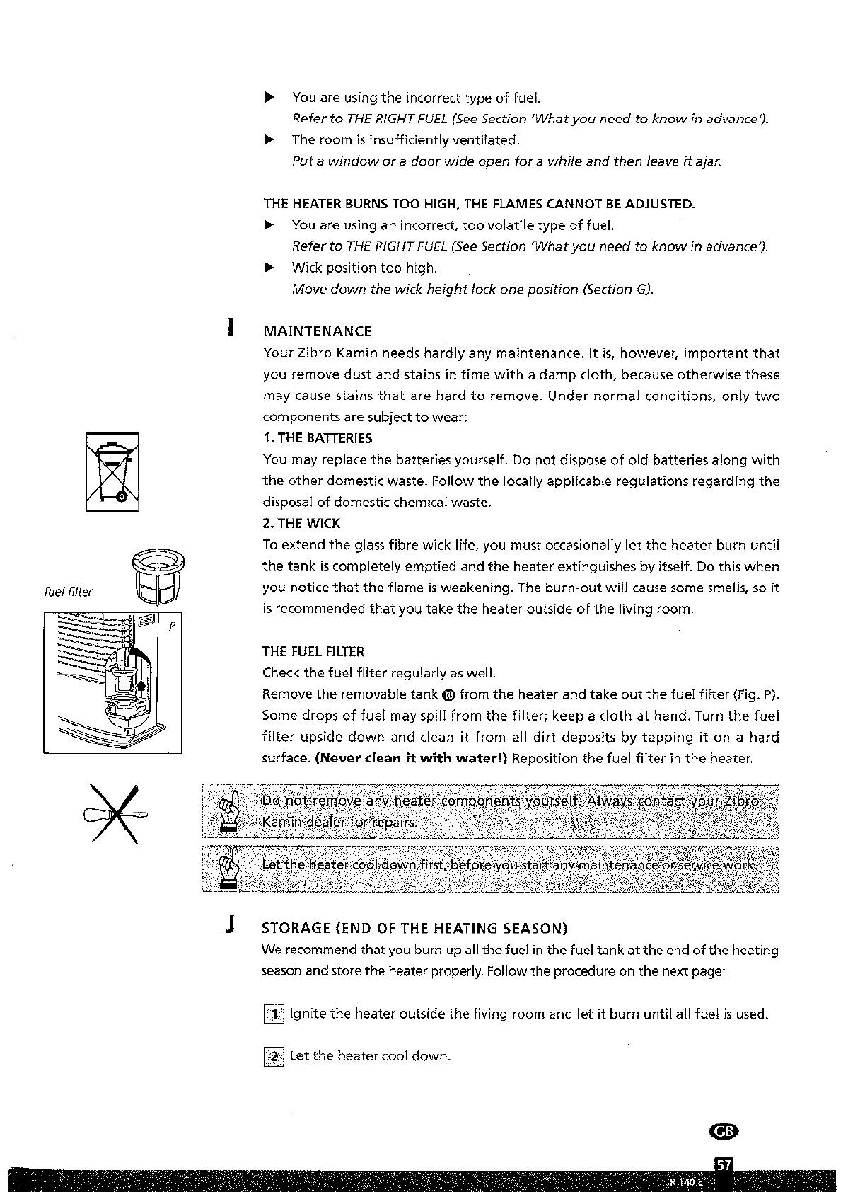 User manual Zibro Kamin R 140 E (15 pages)