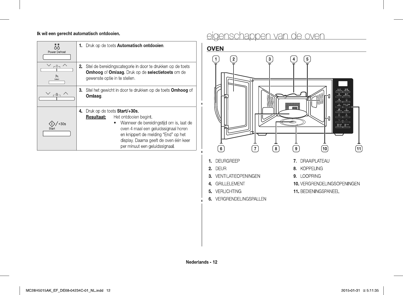 Handleiding Samsung Mc H Pagina Van Nederlands